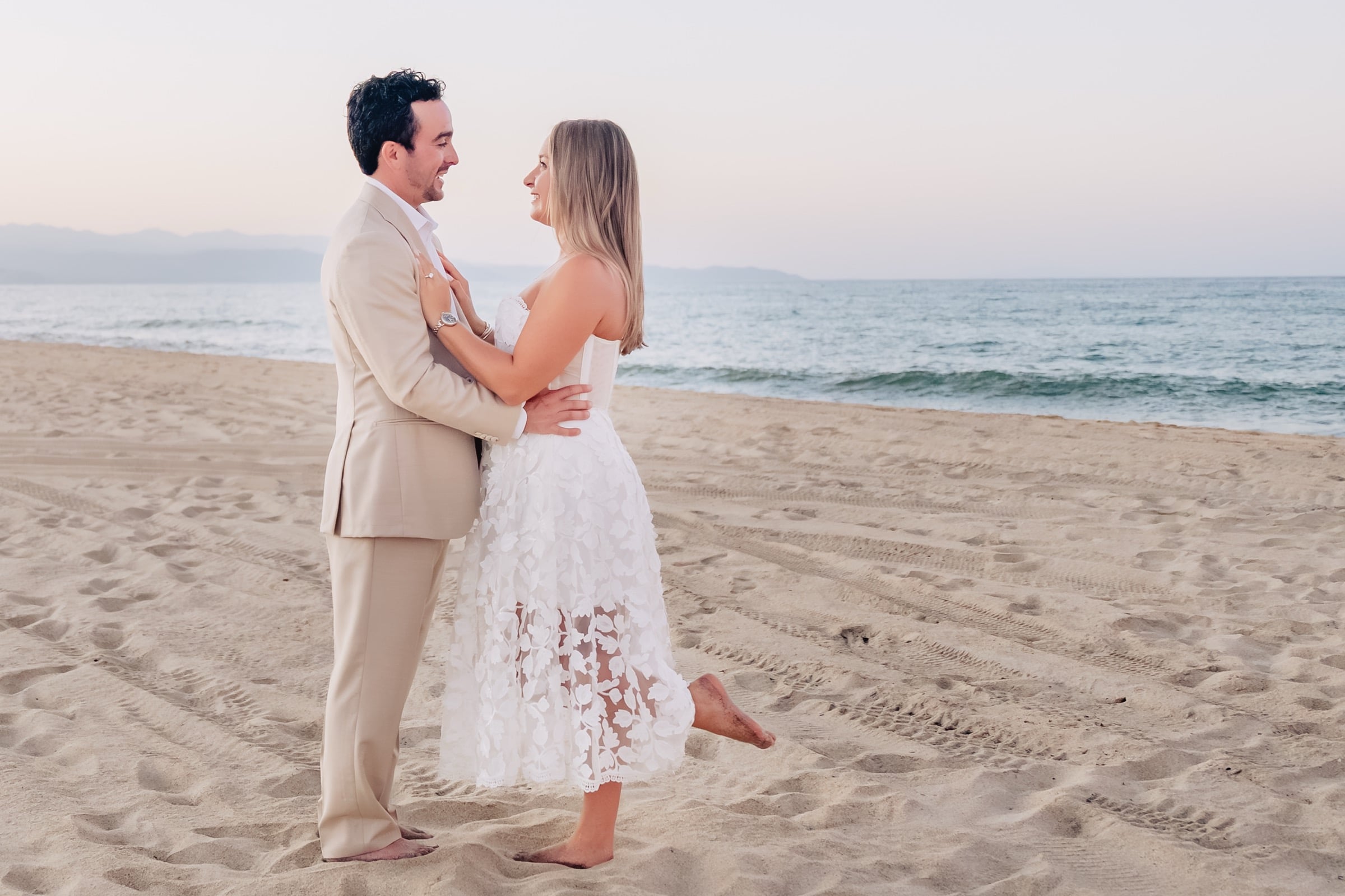 Taylor and Jeffrey on the beach